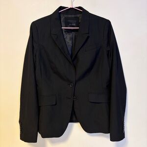 The Limited Two Button Collared Business Blazer Jacket Black Womens US Size 10
